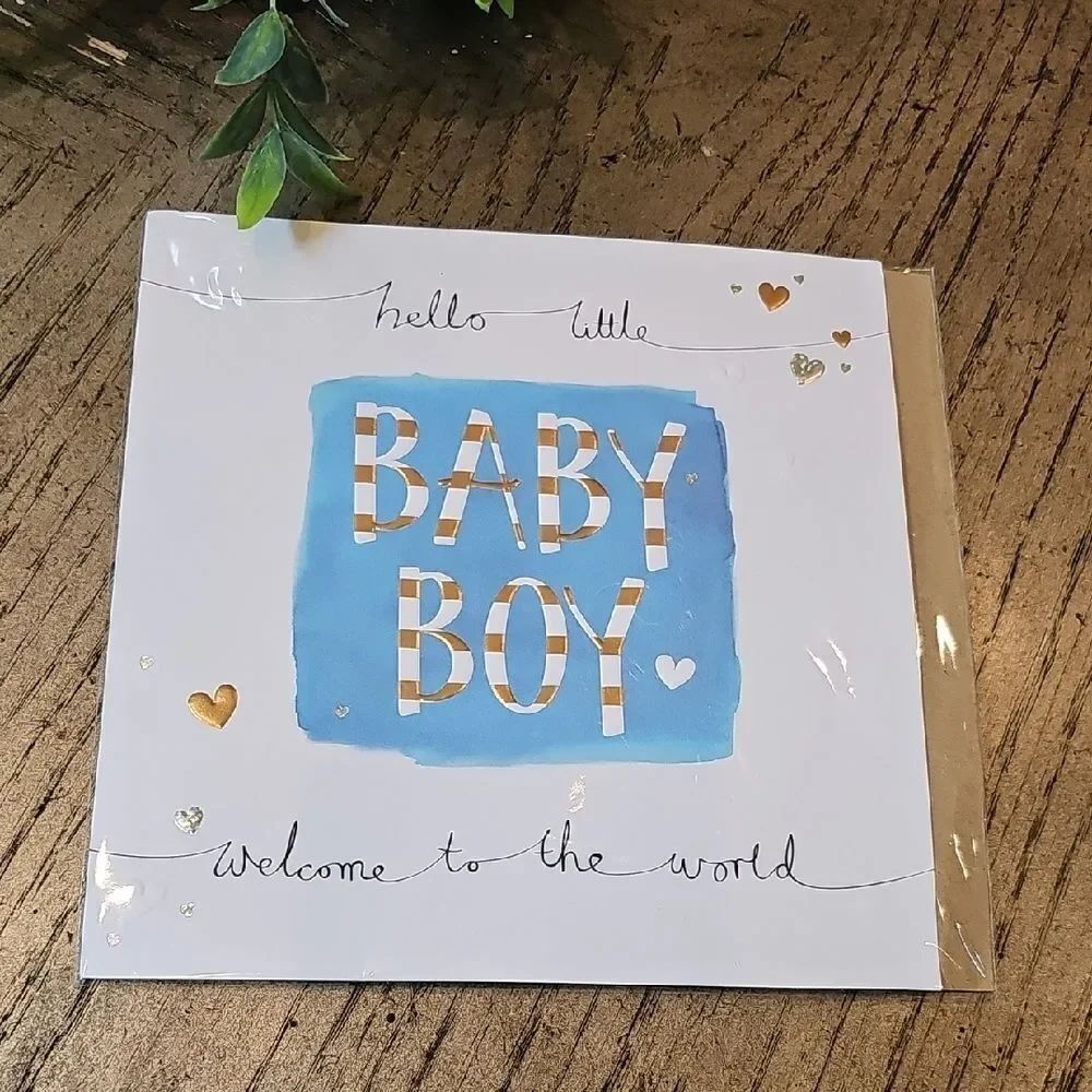 Baby Boy Shower Card NWT